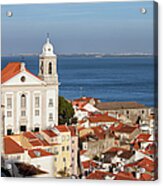City Of Lisbon Alfama District In Portugal Acrylic Print