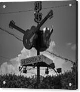 Clarksdale - The Crossroads 003 Bw Acrylic Print
