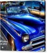 Classic Blue Chevy Acrylic Print