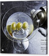 Classic Martini With Recipe Acrylic Print