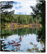 Clear Lake In Autumn Acrylic Print