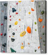 Climbing Wall Showing A Wide Variety Of Handholds Acrylic Print