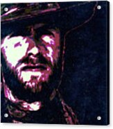 Clint Eastwood Portrait Poster Retro Print Wall Decor Acrylic Print