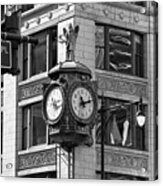 Clock On Jewelers Building - Chicago Acrylic Print