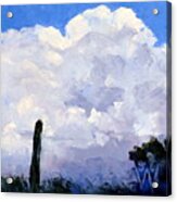 Clouds Building Acrylic Print