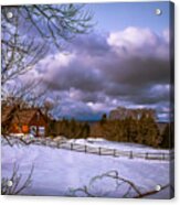 Cloudy Day In Vermont Acrylic Print