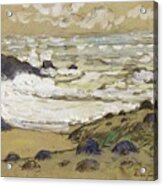 Coastal Landscape In Brittany Acrylic Print