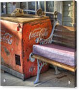 Coca Cola Cooler Back In Time Acrylic Print