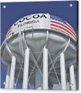 Cocoa Florida Water Tower Acrylic Print