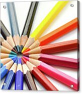 Color Pencils Acrylic Print