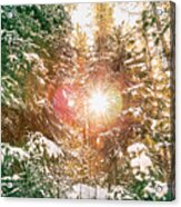 Colorado Rocky Mountain Snow And Sunshine Acrylic Print