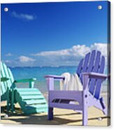 Colorful Beach Chairs Photograph by Dana Edmunds - Printscapes - Fine ...