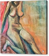 Colorful Female Figure Acrylic Print