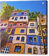 Colorful Hundertwasserhaus Architecture Of Vienna View Acrylic Print