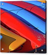 Colorful Kayaks Acrylic Print