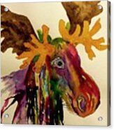 Colorful Moose Head - Jewel Tone Acrylic Print