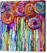 Colorful Roses Design Acrylic Print