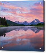 Colorful Sunrise At Oxbow Bend Acrylic Print