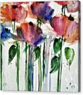 Colorful Wild Flowers Acrylic Print