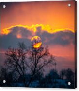 Colorful Winter Sunset Acrylic Print