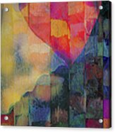 Colourful Abstract Valentine - Heart Afloat Acrylic Print