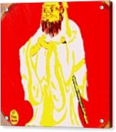 Confucius Wisdom Bright Red Acrylic Print
