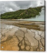 Contrasts At Midway Geyser Basin Acrylic Print