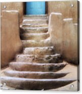 Convent Church Steps In Acoma Acrylic Print