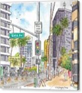 Corner Wilshire Blvd. And Gale Dr., Beverly Hills, Ca Acrylic Print