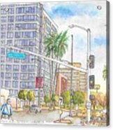 Corner Wilshire Blvd. And San Vicente Blvd, Los Angeles, Ca Acrylic Print