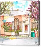 Corner With Bougainvillas In San Luis Obispo, California Acrylic Print