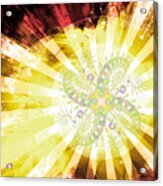 Cosmic Solar Flower Fern Flare 2 Acrylic Print