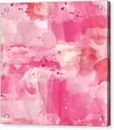 Cotton Candy Clouds- Abstract Watercolor Acrylic Print