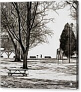 Couchiching Park In Pencil Acrylic Print