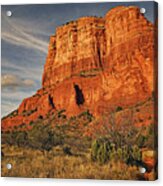 Courthouse Butte Txt Acrylic Print