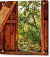 Covered Bridge Window Acrylic Print