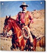 Cowboy John Wayne Acrylic Print