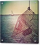 Crab Trap #biloxi #sailboat #crab Acrylic Print