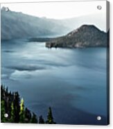 Crater Lake Under A Siege Acrylic Print
