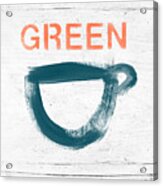 Cup Of Green Tea- Art By Linda Woods Acrylic Print