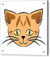 Cute Orange Tabby Cat Face Acrylic Print