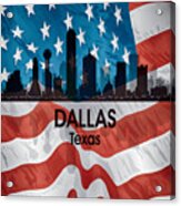 Dallas Tx American Flag Acrylic Print
