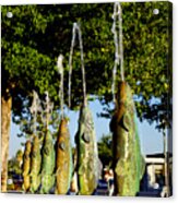 Dancing Trout Fountain Acrylic Print