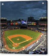 Dark Clouds Over Yankee Stadium Acrylic Print