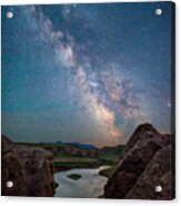 Dark Skies Over The Alberta Badlands Acrylic Print