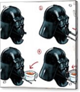 Darth Vader Tea Drinking Star Wars Acrylic Print
