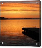 Dawn On The Water At Dusavik Acrylic Print