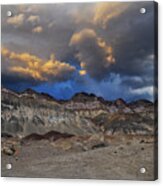 Death Valley Sunset Storm Acrylic Print
