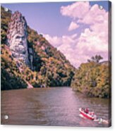 Decebalus Rock - Romania - Travel Photography Acrylic Print