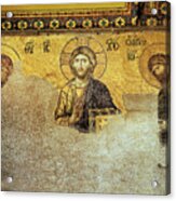 Deesis Mosaic Hagia Sophia-christ Pantocrator-the Last Judgement Acrylic Print